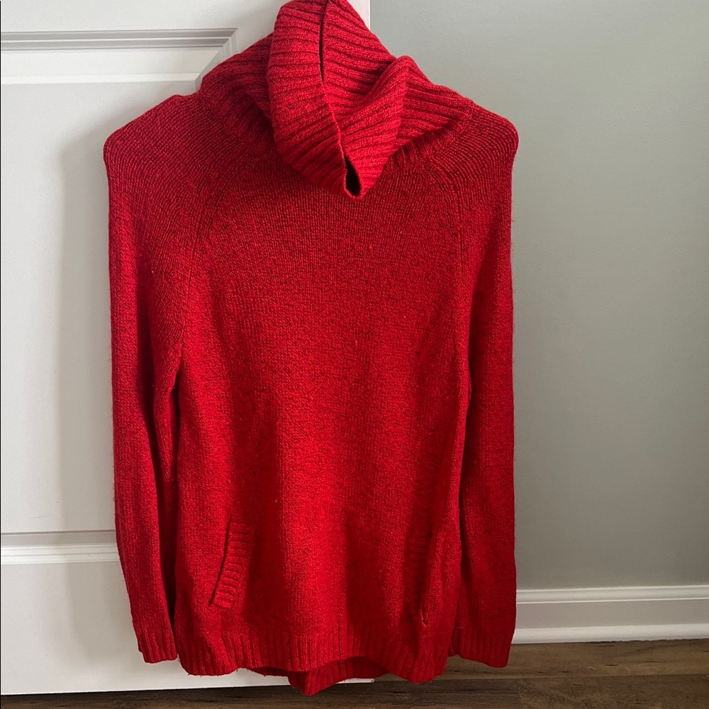 Red Turtleneck Sweater